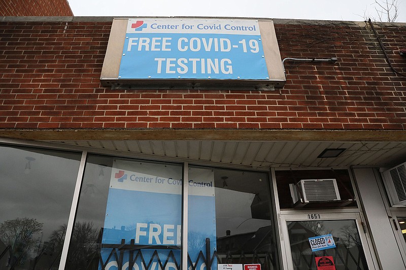 A Center for COVID Control site is closed in DesPlaines on Friday, Jan. 14, 2022. A sign posted on the door read, &quot;Not approved for occupancy.&quot; The Minnesota attorney general's office announced Wednesday that it has filed a lawsuit against the testing company and its Illinois-based lab, Doctors Clinical Laboratory Inc. (Antonio Perez/Chicago Tribune/TNS)