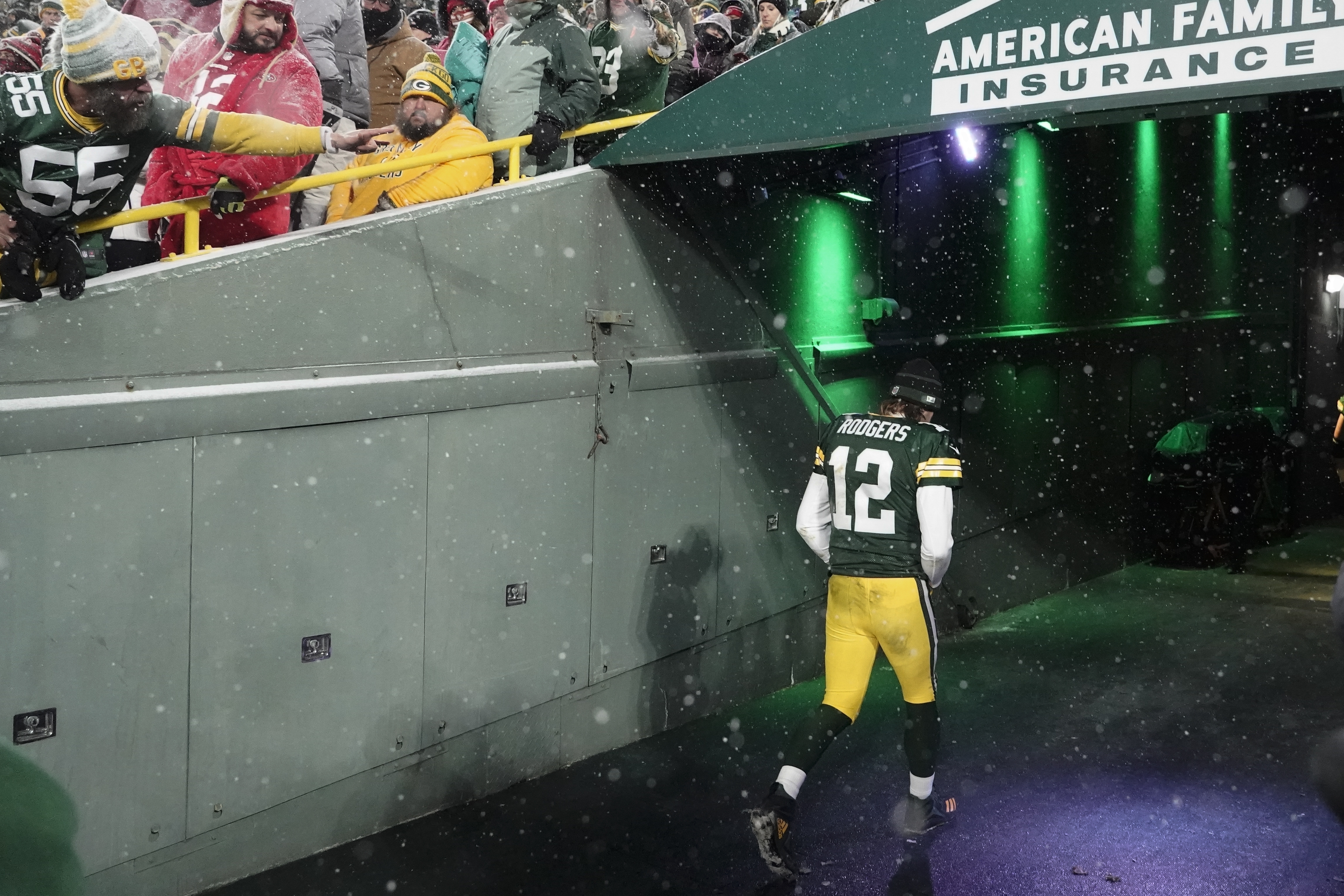 January 22, 2022: Green Bay Packers quarterback Aaron Rodgers (12