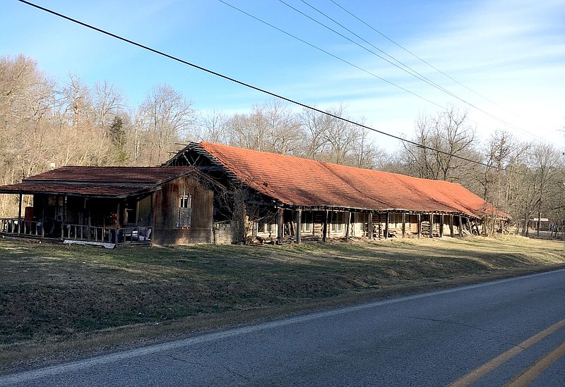 The remains of Oklahoma Row stand today on Arkansas 94 at Monte Ne. The main body of the hotel was relocated and reassembled here by J.G. Gladden in 1962. It was not feasible to move the tower and concrete sections.

(Courtesy photo/James Hales)