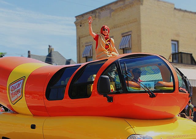 TEXARKANA — The Oscar Mayer Wienermobile, pictured, will visit Texarkana on Saturday. The 27-foot-long, frankfurter-form vehicle will be parked on North State Line Avenue, in front of the downtown post office and federal courthouse, and available for photos from 12 p.m. to 3 p.m. The first Wienermobile was created in 1936, according to Oscar Mayer. Today, six Wienermobiles continuously travel across the country. (Submitted photo)