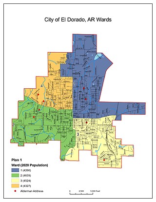 Redrawn city ward map approved ahead of primaries | El Dorado News