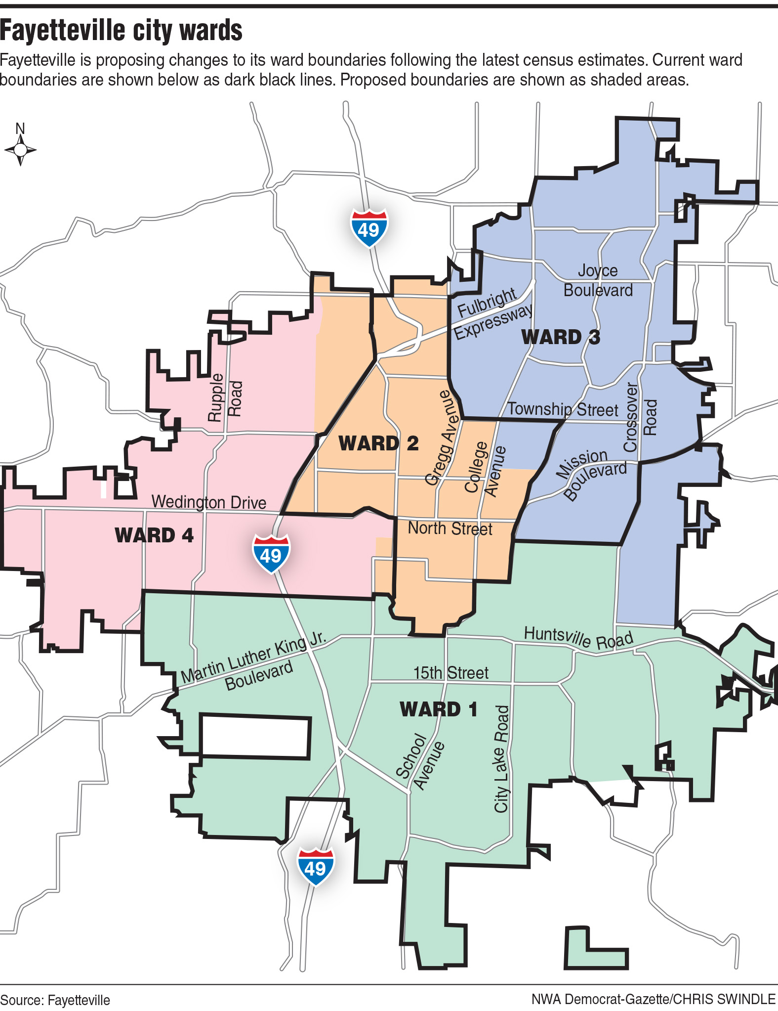 Fayetteville proposing redrawn ward map - Vimarsana News