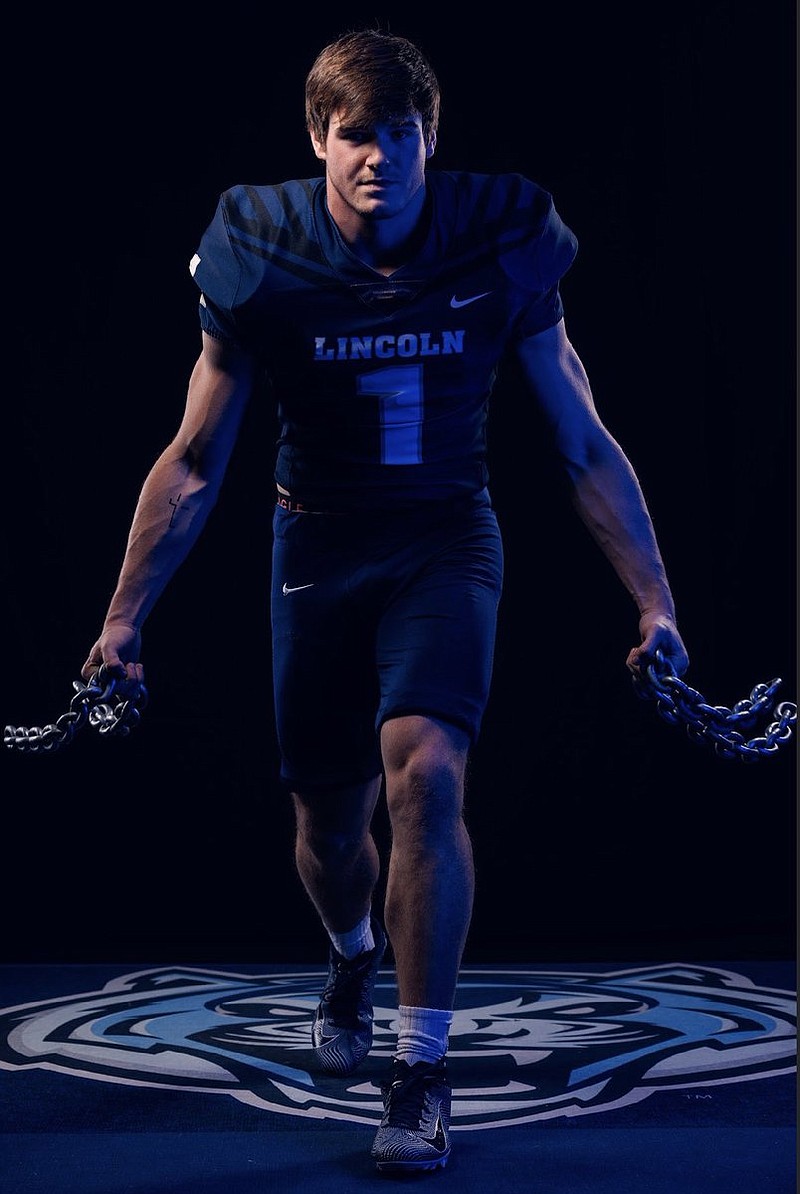 California High School wide receiver/defensive end Trevor Myers committed to play football for the Lincoln University Blue Tigers in 2022 last week. (Photo from Lincoln University)