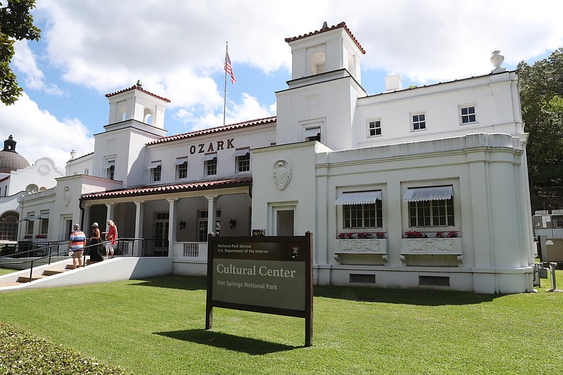 The Ozark Bath House, located on historic Bathhouse Row in Hot Springs National Park, is shown in July 2020. - File photo by The Sentinel-Record
