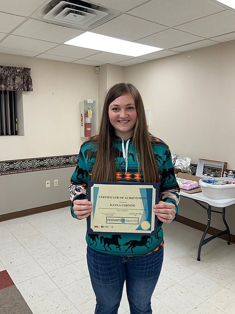 Democrat photo/Kaden Quinn 
Startup Moniteau LaunchU Pitch Competition first-place Kayla Cornine brought home $2,250 in seed money for her business.