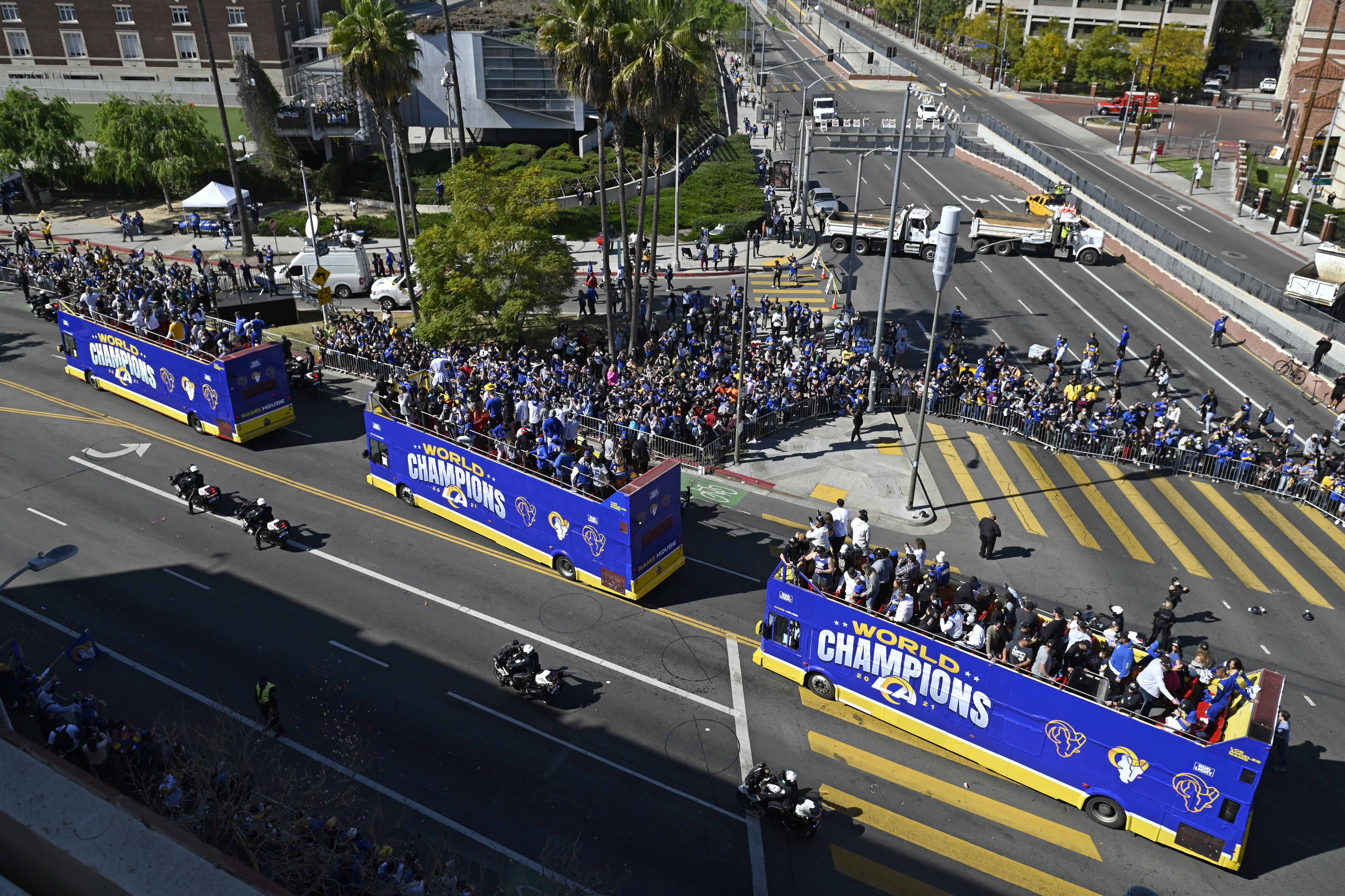 Los Angeles Rams owner and chairman Stan Kroenke expresses excitement for  Super Bowl victory parade