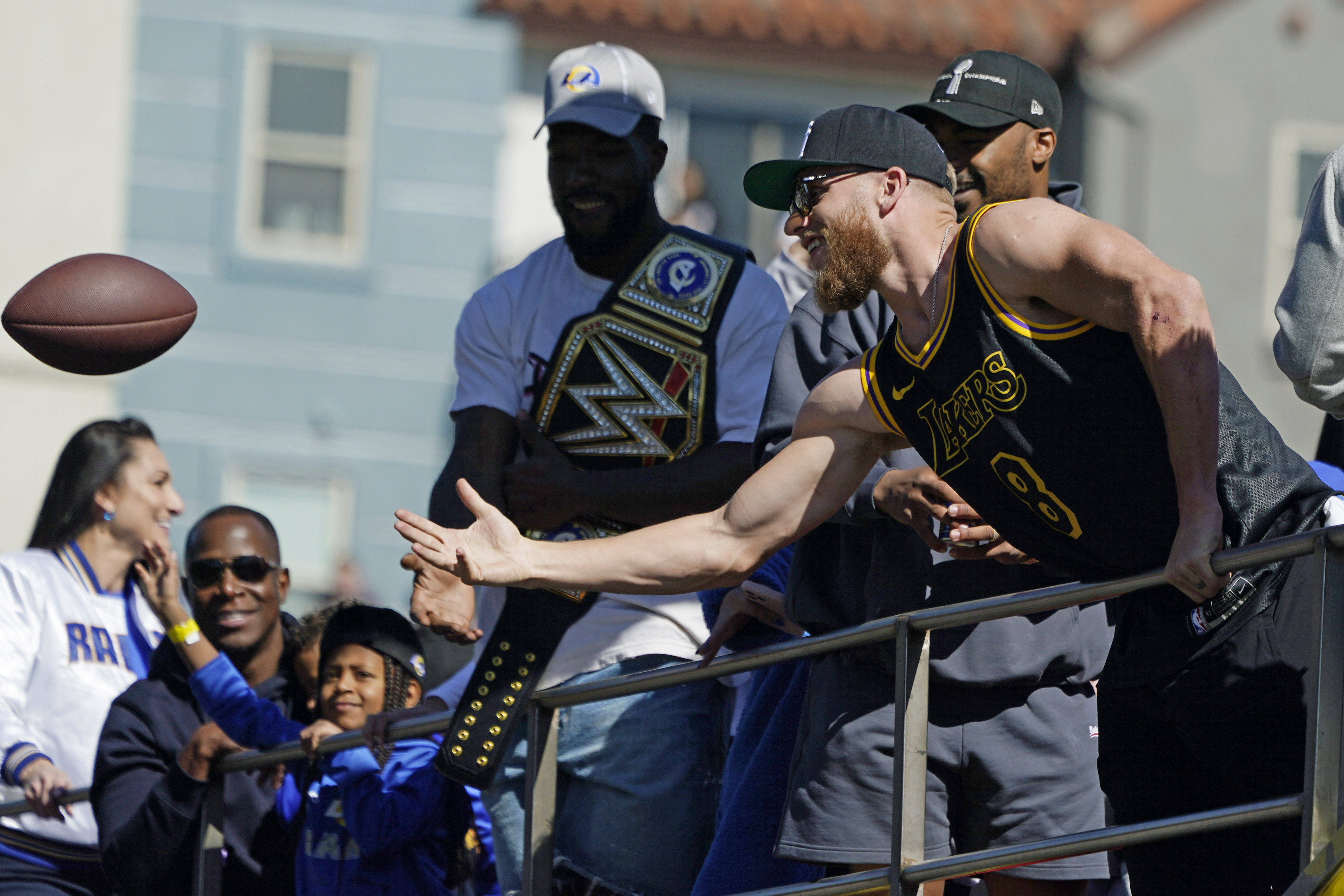 Rams fans cheer Super Bowl champs at LA victory parade - Seattle Sports