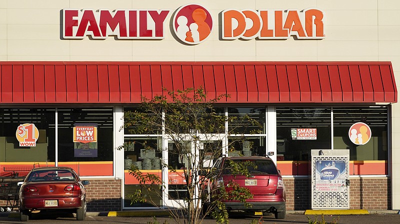 The Family Dollar logo is centered above one of its variety stores in Canton, Miss., Thursday, Nov. 12, 2020. More than 1,000 rodents were found inside a Family Dollar distribution facility in Arkansas, the U.S. Food and Drug Administration announced Friday, Feb. 18, 2022 as the chain issued a voluntary recall affecting items purchased from hundreds of stores in the South. (AP Photo/Rogelio V. Solis, File)