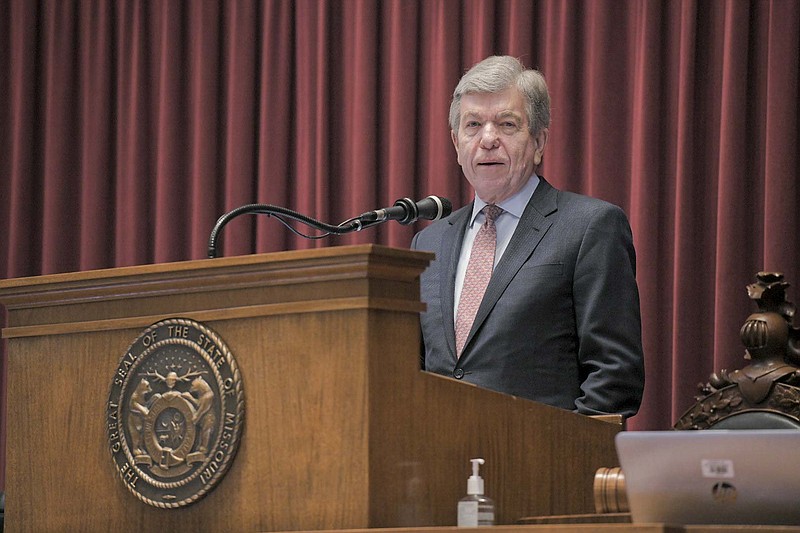 U.S. Sen. Roy Blunt addresses the Missouri House of Representatives. Courtesy of Missouri House of Representatives.