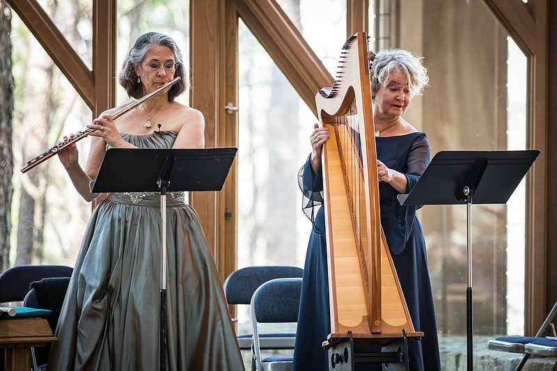 The Irish harp/flute duo of Adrienne Inglis and Chaski Shana Norton of Austin, Texas, will return to Hot Springs for the Muses’ “Celtic Spring” concert this month. - Submitted photo