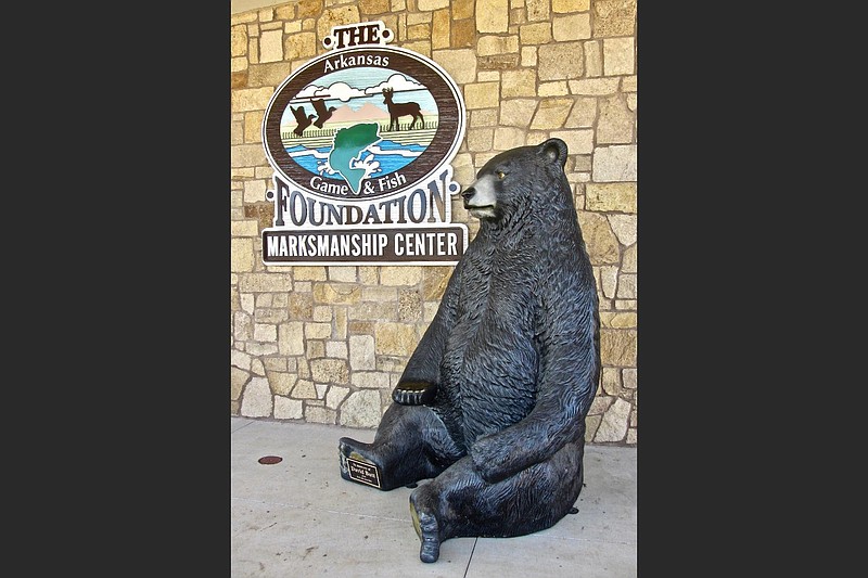 A bear statue greets visitors to the newest Arkansas Game and Fish nature center. (Special to the Democrat-Gazette/Jack Schnedler)