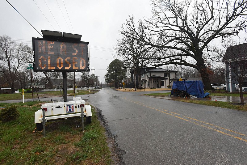 Expansion of Crystal Bridges Museum of American Art will cause a portion of Northeast A Street to be closed, possibly for two years.
(NWA Democrat-Gazette/Flip Putthoff)