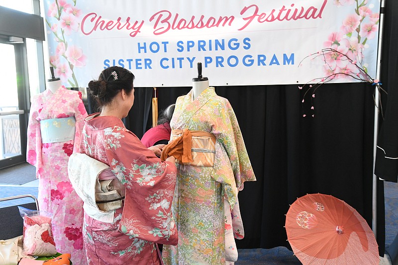 A kimono display at the Arkansas Cherry Blossom Festival. - Photo by Tanner Newton of The Sentinel-Record