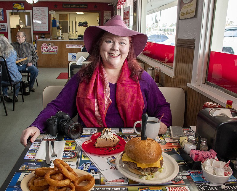 Kat Robinson at Bobby's Cafe in North Little Rock for a High Profile cover. (Arkansas Democrat-Gazette/Cary Jenkins)