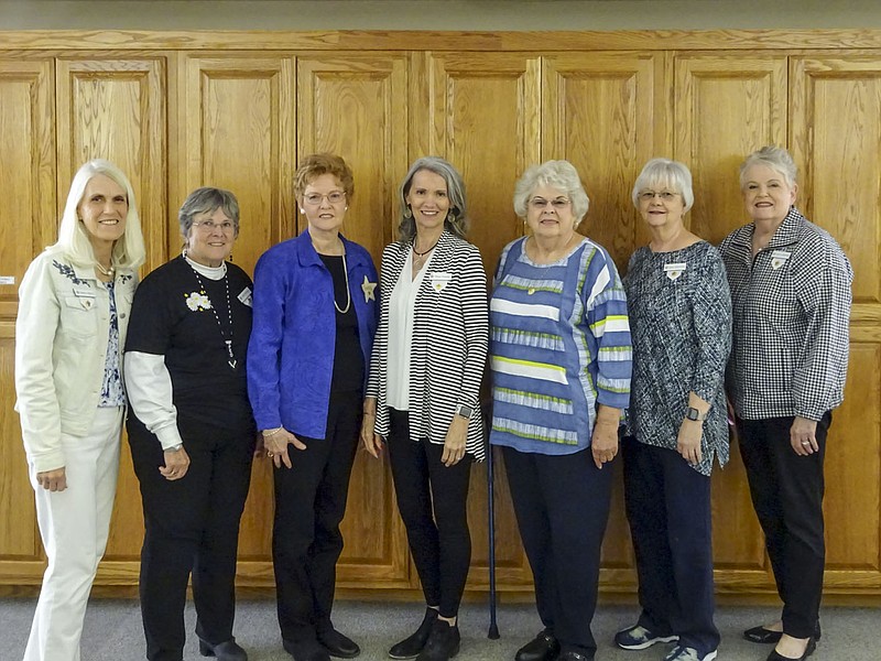 New officers for P.E.O. (Philanthropic Educational Organization) Chapter CD were installed at the March meeting. They are Betsy Mertz, chaplain; Beth Williams, vice president; Terry Woods, treasurer; President Rose Fowler; Sandy Andrews, guard; Sara Sherman, recording secretary; and Jean Galloway, corresponding secretary.

(Courtesy photo)