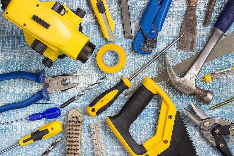 Hand tools, such as these, account for more than one third of home improvement injuries that result in a trip to the emergency room. While doing a home project yourself can be satisfying, some projects are best left to the pros. (Courtesy of Dreamstime.com)