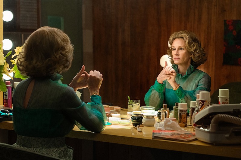 Julia Roberts stars as Martha Mitchell in a scene from “Gaslit,” a new Starz miniseries that takes an insider’s look at Watergate. (Starz/Hilary Bronwyn Gayle)