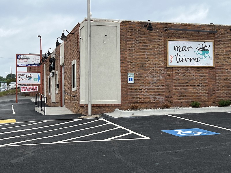 Restaurant Bar Mar y Tierra on Little Rock's West Third Street, near the state Capitol, opened Tuesday after nearly two years of delays and reported chaos at the management and ownership level. (Arkansas Democrat-Gazette/Eric E. Harrison)