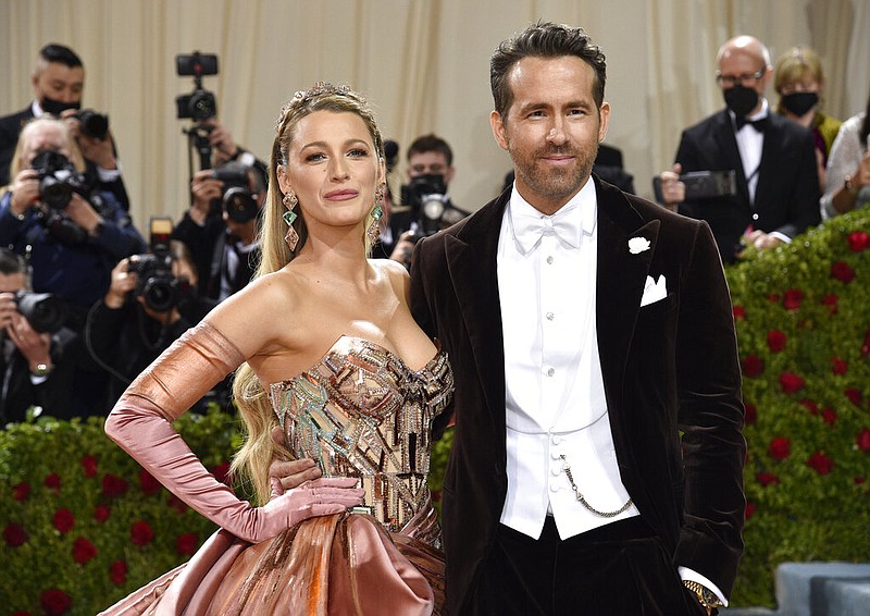 Blake Lively, left, and Ryan Reynolds attend The Metropolitan Museum of Art's Costume Institute benefit gala celebrating the opening of the "In America: An Anthology of Fashion" exhibition on Monday, May 2, 2022, in New York. (Photo by Evan Agostini/Invision/AP)