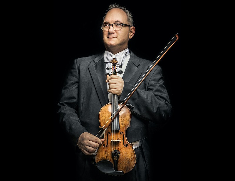 Violinist Andrew Irvin and pianist May Tsao-Lim play chamber music Monday at St. Luke’s Episcopal Church in North Little Rock. (Special to the Democrat-Gazette)