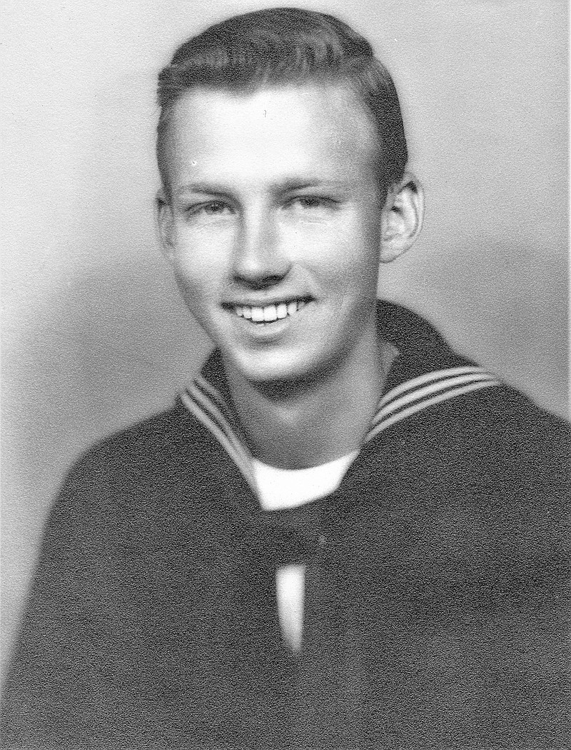 Following his induction into the Navy, Roddy Bruns completed his boot camp at Great Lakes Naval Training Station in Illinois. (Courtesy of Roddy Bruns)