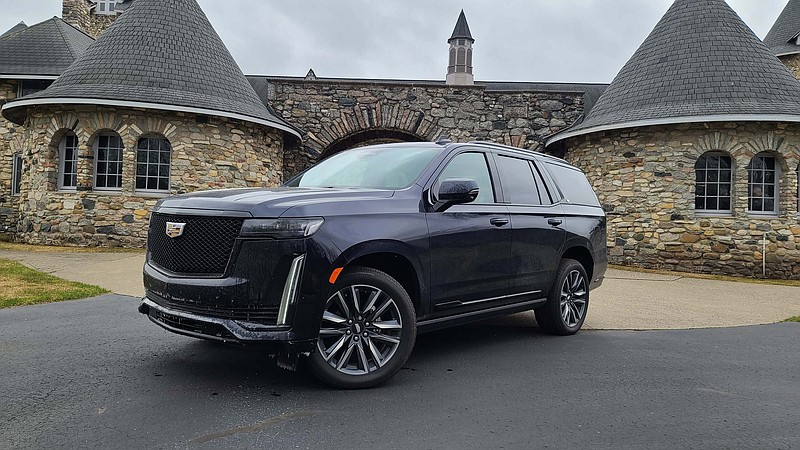 The 2022 Cadillac Escalade Diesel starts at $78k and can be loaded up with AWD, panoramic roof, and Super Cruise to north of $110,000. It is a palatial SUV fit for a king. (Henry Payne/The Detroit News/TNS)