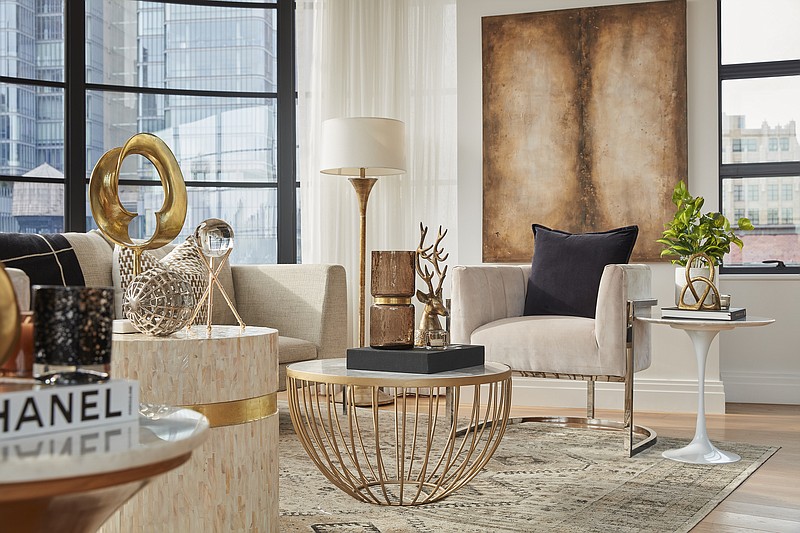 Various shades of taupe, brown and gold help create a neutral yet cozy atmosphere.(Scott Gabriel Morris/TNS)