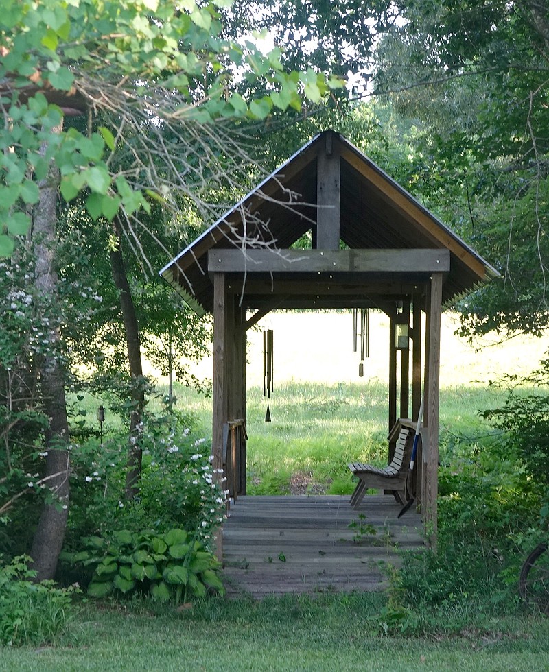 A new covered bridge is available for Whippoorwill Gardens and its Cass County Master Gardeners seminar this Saturday. (Photo by Neil Abeles)