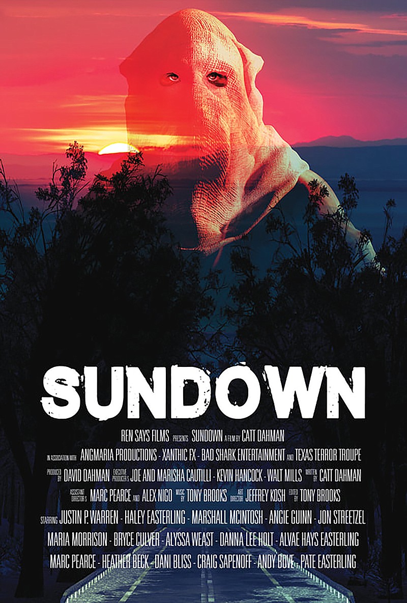 Poster art for "Sundown," a forthcoming movie written, produced and directed by Texarkana native Catt Dahman. "The premise is that the Phantom has been coming back every so often and the townspeople get really crazy," Dahman said. (Courtesy Ren Says Films)