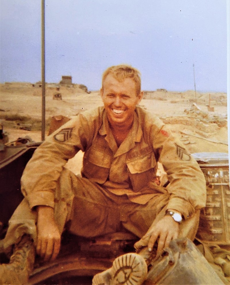 Wesley "Wes" Scott is pictured sitting on his tank at Firebase A-4 at Con Tien, Vietnam. (Courtesy/Wes Scott)