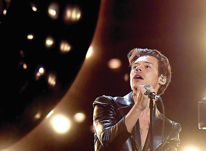 In this image released on March 14, 2021, Harry Styles performs onstage during the 63rd Annual Grammy Awards at Los Angeles Convention Center in Los Angeles. (Kevin Winter/Getty Images for The Recording Academy/TNS)