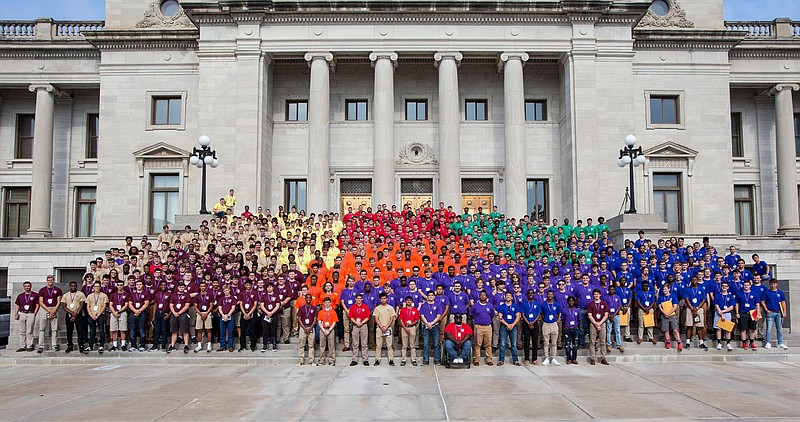 SUBMITTED
More than 475 young men will attend the program's 81st session at the University of Central Arkansas in Conway from May 29 to June 3. On Friday of the program, students visit the State Capitol in Little Rock.