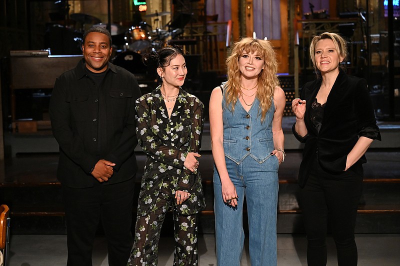 Kenan Thompson, Michelle Zauner, Natasha Lyonne and Kate McKinnon in the season finale of &quot;Saturday Night Live.&quot; MUST CREDIT: Will Heath/NBC