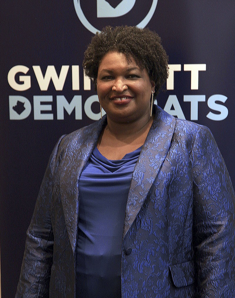 Stacey Abrams attends the Gwinnett County Democratic Party fundraiser on Saturday, May 21, 2022, in Norcross, Ga. (AP Photo/Akili-Casundria Ramsess)
