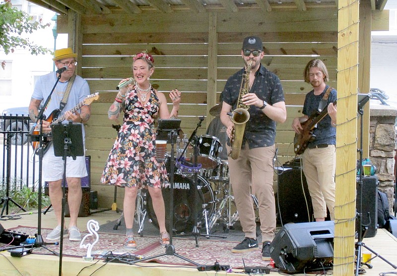 Marc Hayot/Herald-Leader Jenna and the Soul Shakers performed a variety of music from Blues to Pop at The Main Event on Friday at the Park House Kitchen + Bar. The band is a regular staple at the Park House on live music nights.