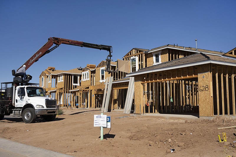 New homes under construction in Tucson, Ariz., on Feb. 22, 2022. MUST CREDIT: Bloomberg photo by Rebecca Noble.