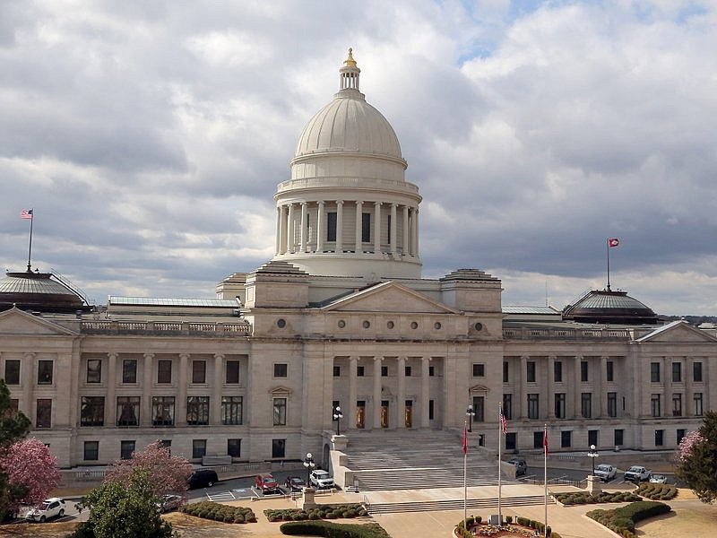 A view of the Arkansas State Capitol building, looking west. (ADG file photo)