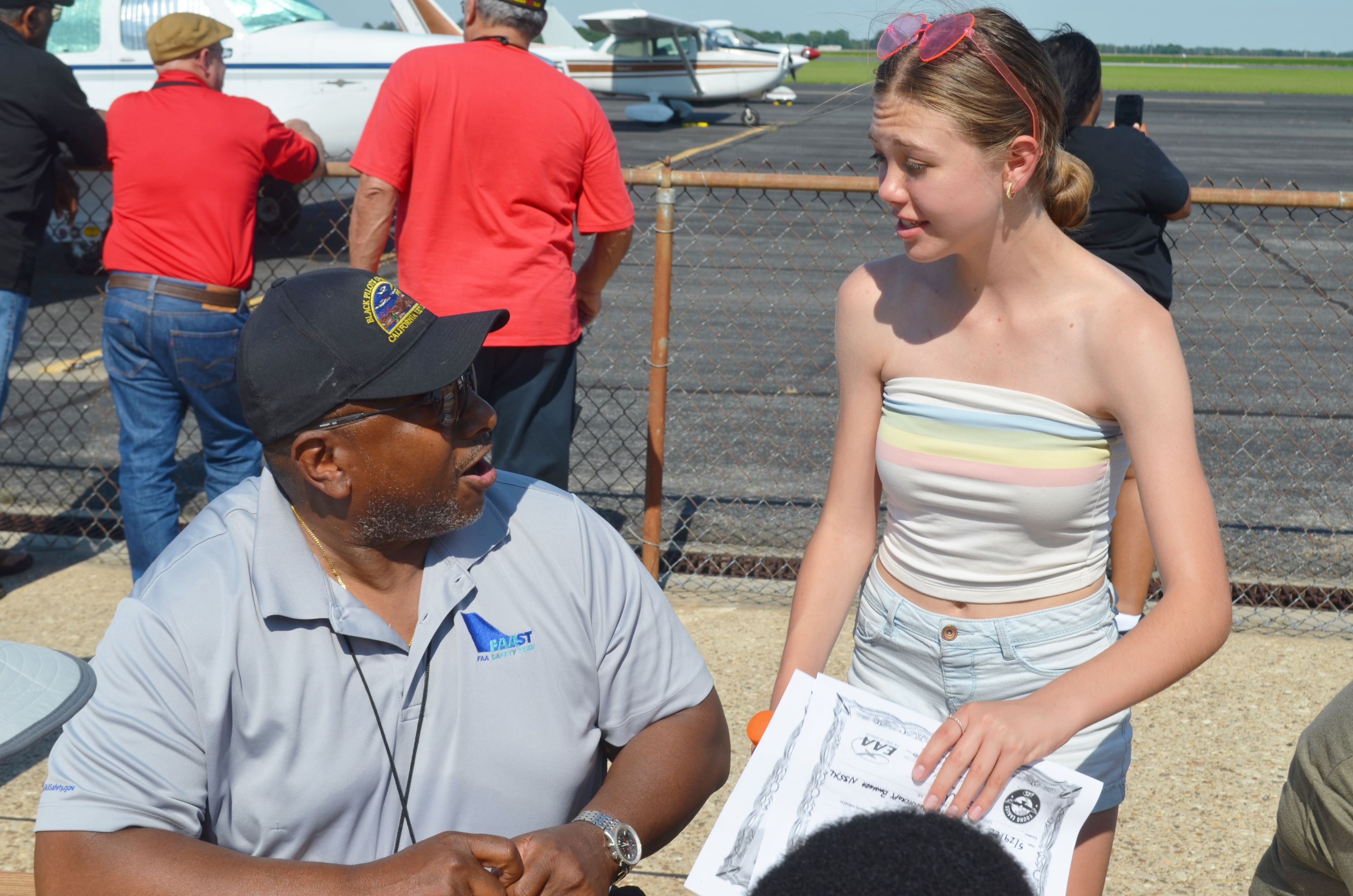 Black pilots give rides to youths