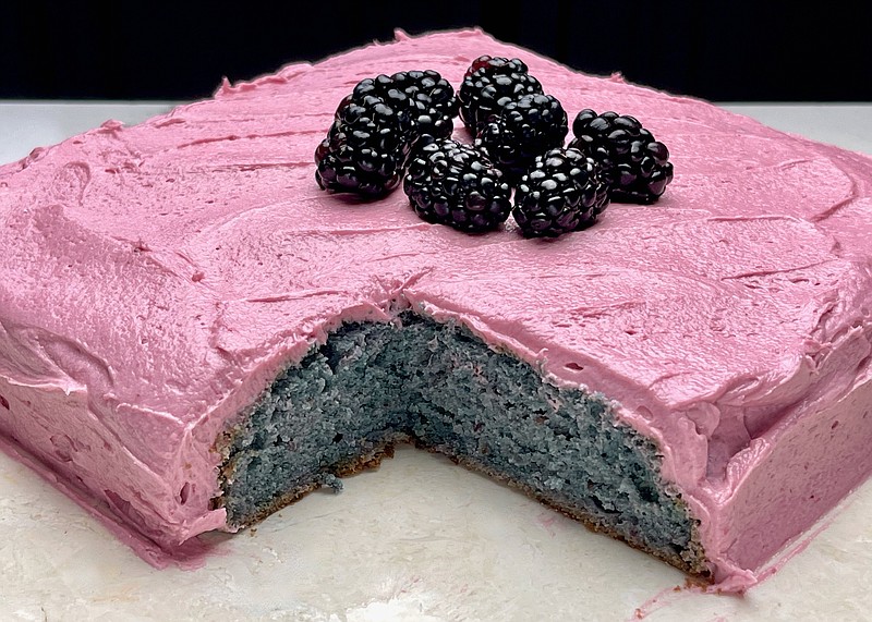 Fresh Blackberry Cake With Blackberry Buttercream (Arkansas Democrat-Gazette/Kelly Brant)