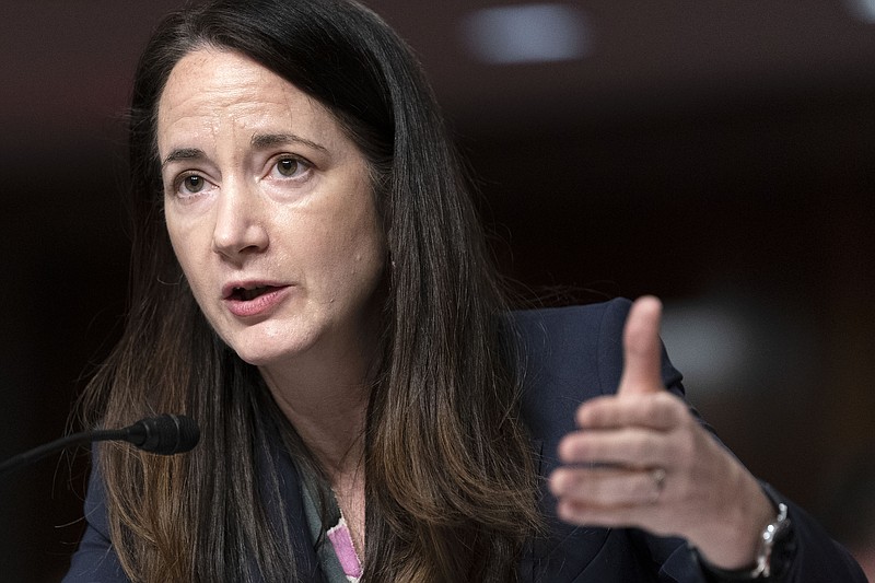 FILE - Director of National Intelligence Avril Haines testifies during a Senate Armed Services hearing to examine worldwide threats on Capitol Hill in Washington, May 10, 2022. Haines told lawmakers recently that intelligence officials will review how they assess a foreign government's will to fight and capacity to fight. (AP Photo/Jose Luis Magana, File)