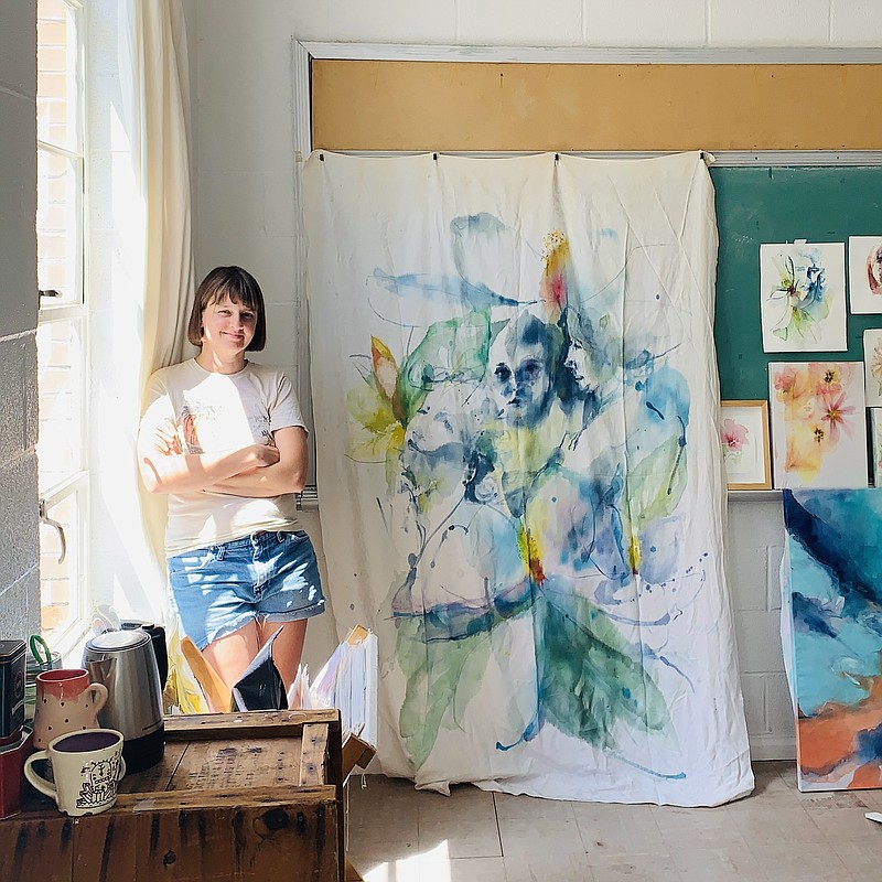 Emily Moll Wood in her studio. SAAC will welcome Wood and her exhibition “Home Work” to the Price and Lobby galleries starting on June 6. (Contributed)