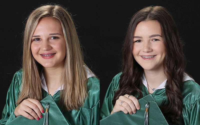 Genoa Central High School's top two graduates of the Class of 2022 are, from left, valedictorian Mallory Cheatham and salutatorian Lindsey Allen. (Submitted photos)