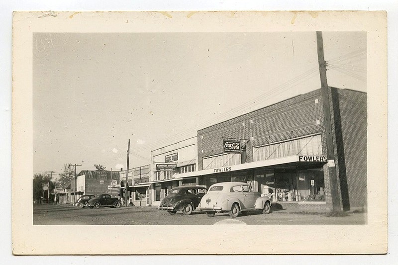Weiner, circa 1940: This postcard photo captured pretty much all of the farming community’s downtown business area.