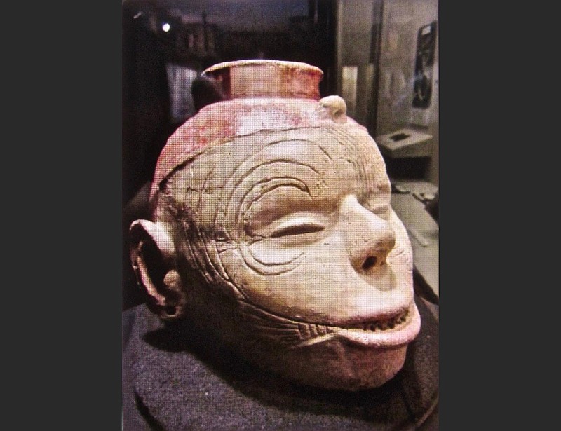 Hampson museum’s priceless headpot probably depicts a person of high status. (Special to the Democrat-Gazette/Marcia Schnedler)