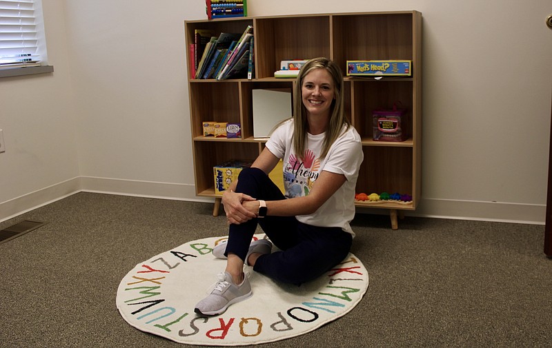 Therapy Clubhouse owner Brianne Morgan poses at her new business. (Cameron Gerber/News Tribune photo)