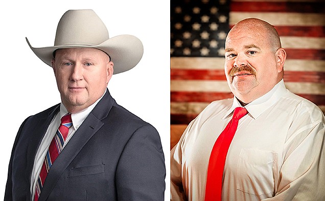 Miller County Sheriff's deputies Wayne Easley, left, and Stephen Ward are back on the ballot in a runoff race for sheriff. Early voting ends Monday, June 20, 2022. The runoff election is June 21. (Submitted photos)