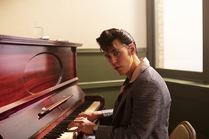 Austin Butler plays Elvis Presley in “Elvis” (2022). Elvis was actually a pretty good piano player.
