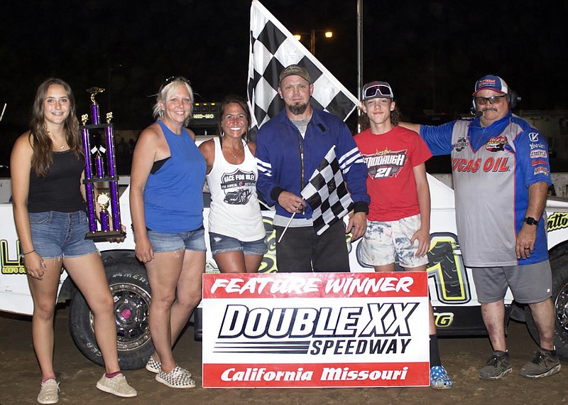 California's Darin Porter made a clean sweep winning the Pure Stock heat and feature events Sunday night, June 19, 2022, at Double-X Speedway. (Submitted photo)