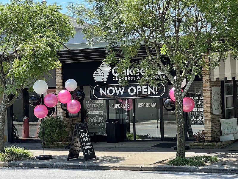 Caked Up Cupcakes and Ice Cream opened June 11 at 5621 Kavanaugh Blvd. in Little Rock’s Pulaski Heights. (Arkansas Democrat-Gazette/Eric E. Harrison)