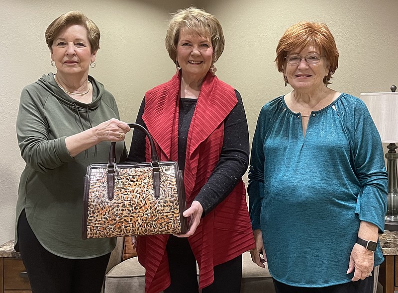 From left are Mary Frans, project chair, Sharon Gardner, and Lee King, Chorus president. - Submitted photo